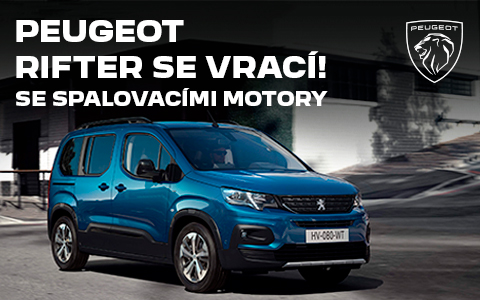 Peugeot Rifter se vrací! Se spalovacími motory. Peugeot Rifter se vrací! Se spalovacími motory.